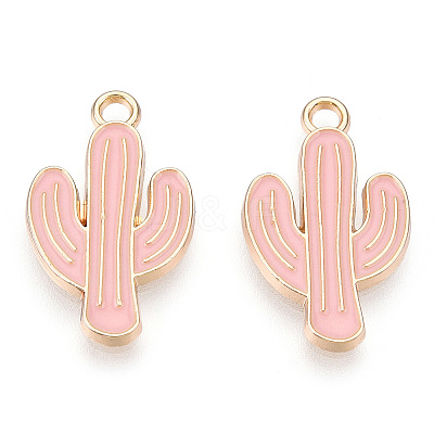 Light Gold Plated Alloy Pendants LS-X-ENAM-T009-12B-1