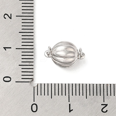 Rhodium Plated 925 Sterling Silver Magnetic Clasps STER-G038-13P-1