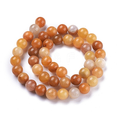 Natural Topaz Jade Beads Strands G-K410-08-8mm-1