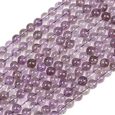 Natural Amethyst Beads Strands GG-CBA20C8-A02-8mm-1