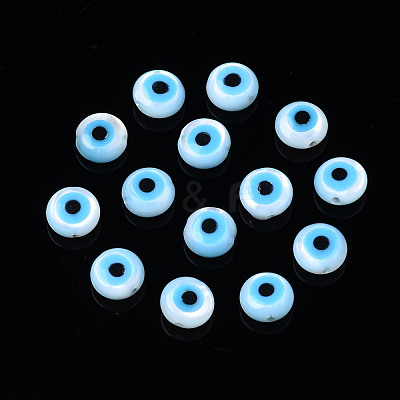 Natural White Shell Mother of Pearl Shell Beads SSHEL-N034-51B-01-1