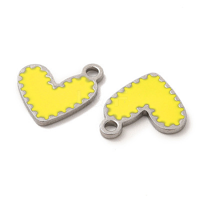 304 Stainless Steel Enamel Pendants STAS-M308-14P-03-1