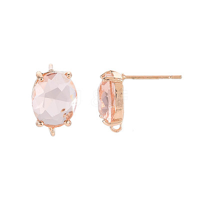 Brass Stud Earring Findings KK-S364-163H-1
