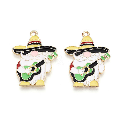 Alloy and Enamel Pendants ENAM-T021-20B-1