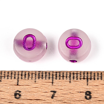 Luminous Frosted Acrylic Beads FACR-T008-02O-1