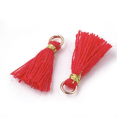 Polycotton(Polyester Cotton) Tassel Pendant Decorations X-FIND-S281-17-1