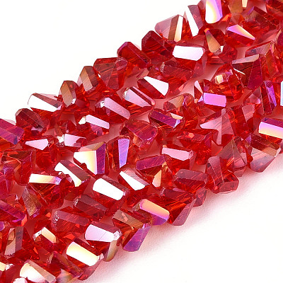 Electroplate Transparent Glass Beads Strands LS-GLAA-N021-4mm-08-1