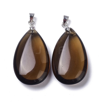 Synthetic Smoky Quartz Pendants G-D084-01P-A03-1