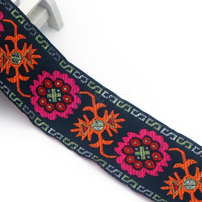 Flat Ethnic Style Embroidery Polyester Ribbons PW-WG39693-12-1
