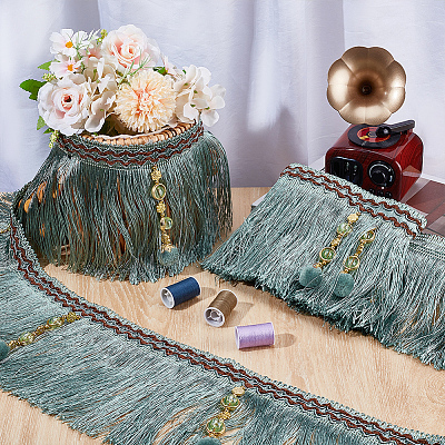 4M Polyester Fringe Tassel Trim DIY-OC0013-37A-1