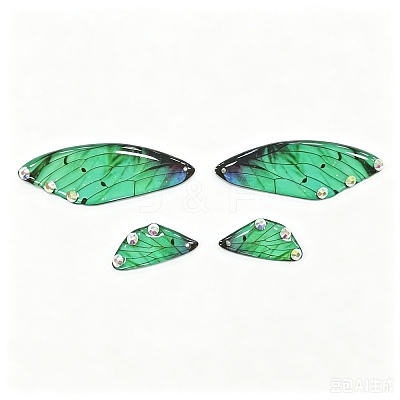 4Pcs 2 Sizes Transparent Resin Pendants RESI-TAC0010-79E-1