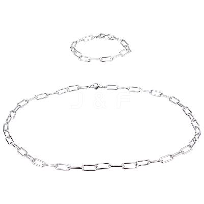 304 Stainless Steel Paperclip Chains STAS-UN0012-44-1