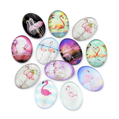Flatback Glass Cabochons X-GGLA-S034-25x18-025-1