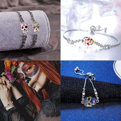 40Pcs 20 Styles Cinco de Mayo Alloy Enamel Connector Charms ENAM-CJ0004-87-1
