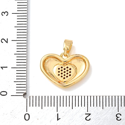 Valentine's Day Brass Micro Pave Cubic Zirconia Pendants CU-H001-02C-G-1