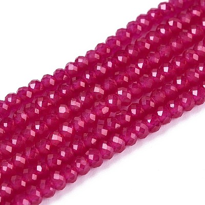 Lab Grown Red Corundum Beads Strands G-G106-A45-05-1