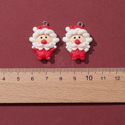 10Pcs 5 Styles Opaque Resin Pendants RESI-FS0001-30-1