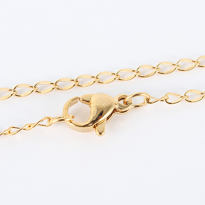 304 Stainless Steel Chain Necklaces MAK-N016-11G-1