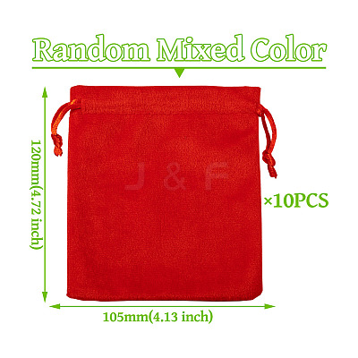 10Pcs Velvet Jewelry Drawstring Storage Pouches ABAG-TA0001-31B-1