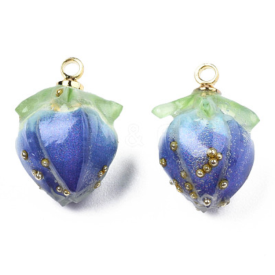 Handmade Flower Epoxy Resin Pendants KY-S163-103-1