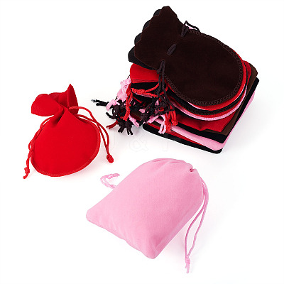 24Pcs 8 Styles Gourd & Rectangle Velvet Drawstring Packing Bags TP-TA0001-07A-1