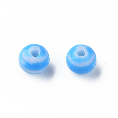 Opaque Striped Acrylic Beads MACR-S373-27D-09-1