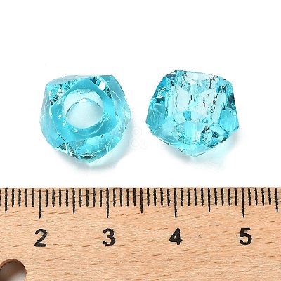 Transparent Resin European Beads RESI-B020-01E-1