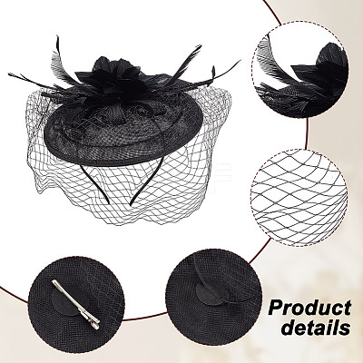 2 Sets 2 Colors  Mesh Veil Hair Bands MRMJ-GA0001-24-1
