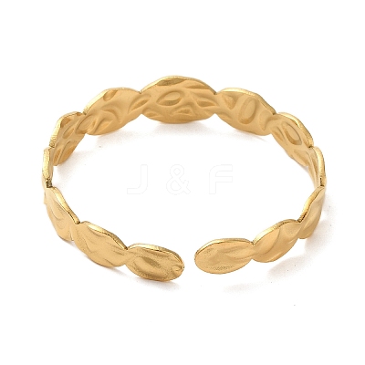 304 Stainless Steel Open Cuff Bangles BJEW-K230-02C-G-1