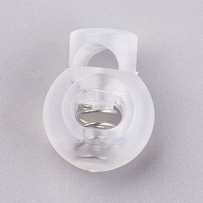 Plastic Iron Spring Cord Locks X-FIND-WH0017-12-1
