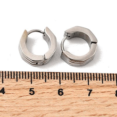 304 Stainless Steel Hoop Earrings EJEW-L302-01P-1