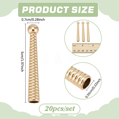 20Pcs Alloy Cord Ends FIND-NB0005-35G-1