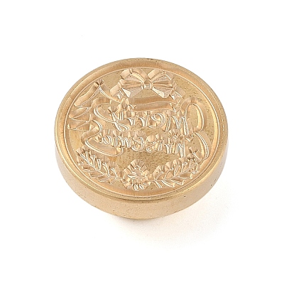 Christmas Series Wax Seal Brass Stamp Head LS-AJEW-Z031-04G-04-1