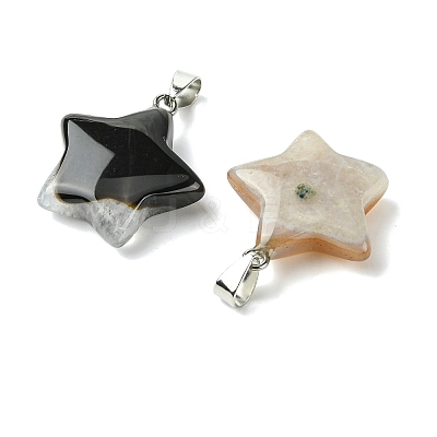 Natural Agate Pendants GG-K002-10O-1