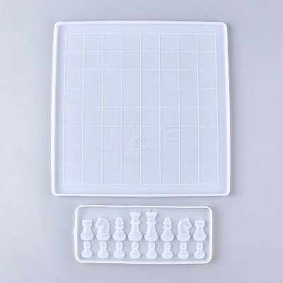 DIY Chess Board & Pieces Silicone Molds DIY-F052-01-1