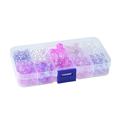DIY Round Acrylic Beads Jewelry Making Findings Kits DIY-FS0007-04-1