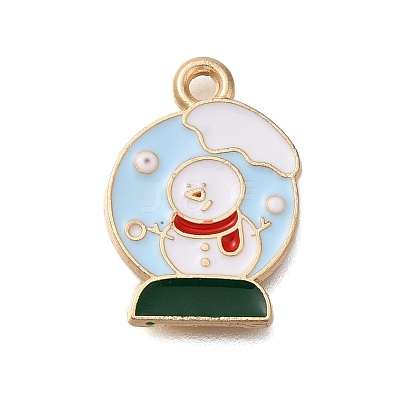 Christmas Theme Alloy Enamel Pendants FIND-M039-02H-1