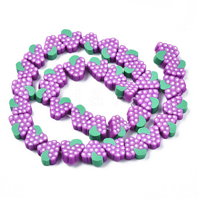 Autumn Theme Handmade Polymer Clay Bead Strands CLAY-R069-01D-03-1