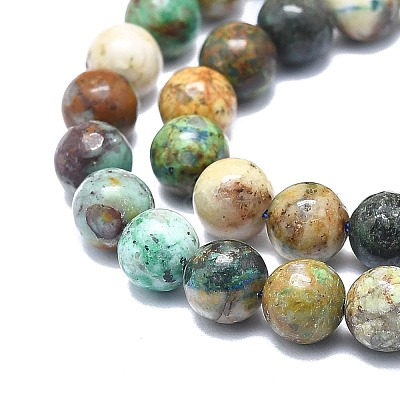 Natural Chrysocolla and Lapis Lazuli Beads Strands G-F715-105B-1