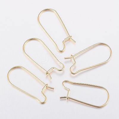 304 Stainless Steel Hoop Earring Findings Kidney Ear Wires X-STAS-H436-03-1