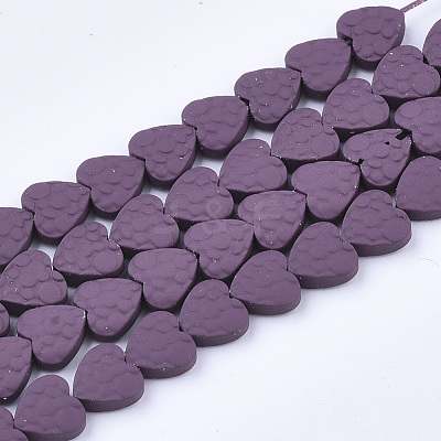 Spray Painted Non-magnetic Synthetic Hematite Beads Strands G-T124-34A-1