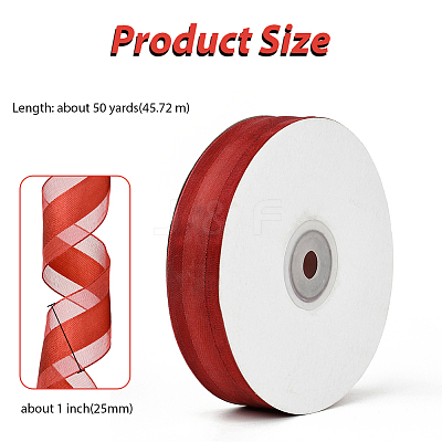 1Roll Solid Color Organza Ribbons ORIB-CY0001-02K-1