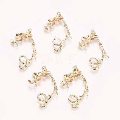 Brass Peg Bails Pendants KK-E760-30G-NF-1