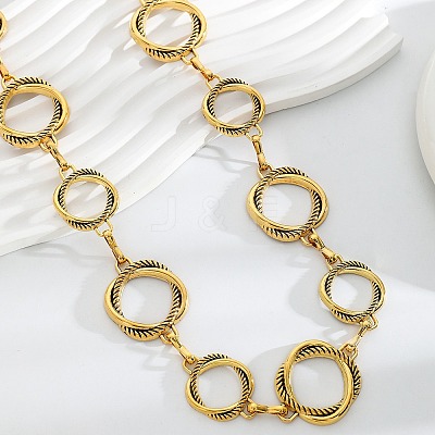 Alloy Ring Link Chain Waist Belly Chains for Women FS-WGE04C8-04-1