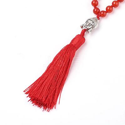 Tassel Pendant Necklaces NJEW-P191-A02-1