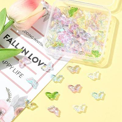 50Pcs 8 Colors Transparency Electroplate Glass Beads Set GLAA-FS0002-39-1
