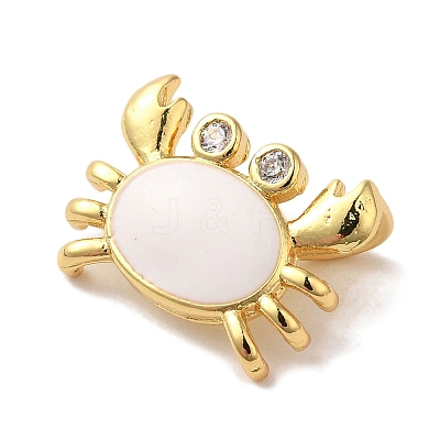 Rack Plating Brass Micro Pave Cubic Zirconia Pendants KK-U027-12-04G-1
