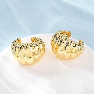 Brass Cuff Earrings EJEW-H158-22G-1