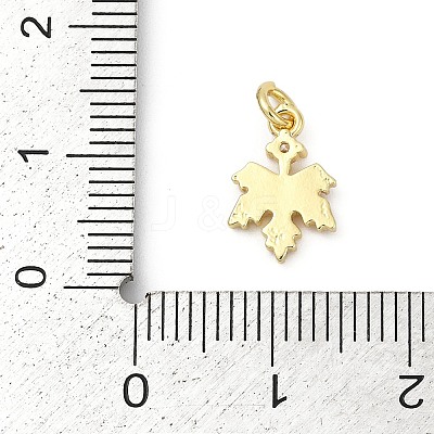 Brass Micro Pave Cubic Zirconia with Enamel Charms KK-G526-08G-1