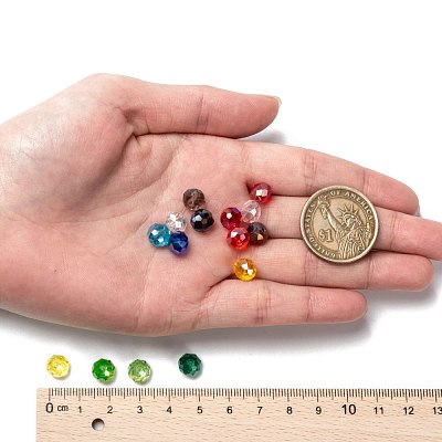 15 Colors Electroplate Glass Beads EGLA-JP0002-02B-8mm-1